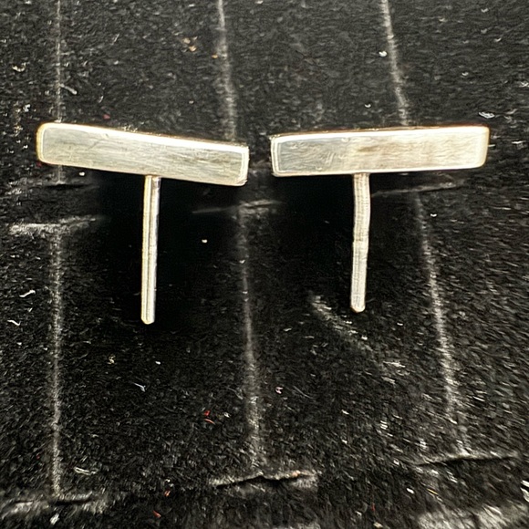 Vintage Taxco Earrings Sterling Silver 925 TS-22 Squared Mexico Post Stud 9.5g - Picture 9 of 12